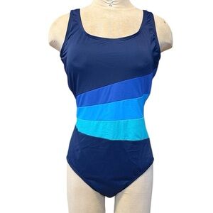 Swimsuits for All One Piece Swimsuit Colorblock Stripes 18 New
